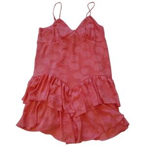 Wild Fable Dress Womens Size XXL Coral Sleeveless Tiered Fit‎ & Flare Ruffle